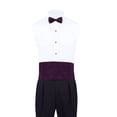 thumbnail image 2 of Mens Formal Woven Satin Cummerbund Pre-Tied Bowtie Hanky set - Many Solid Colors Available, 2 of 2