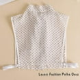 thumbnail image 7 of LoudSung Fake Collar Detachable Half Shirt Blouse False Collar Elegant Polka Dots Bow Knot for Women Girls, 7 of 7