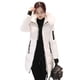 thumbnail image 4 of Chaqueta con capucha de corte ajustado para mujer, de talla grande, de algodón, de talla mediana a larga, 4 of 6