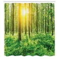 thumbnail image 3 of Ambesonne Spring Shower Curtain, Forest Foliage Nature, 69"Wx70"L, Green Yellow, 3 of 5