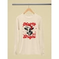 thumbnail image 3 of Mooey And Bright Christmas Cow Women's Long Sleeve, 3 of 4