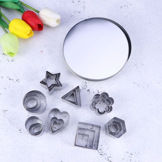 OULII 24Ud Para Galletas Y Bizcochos Acero Inoxidable 24 Piezas Para Cocina Profesional