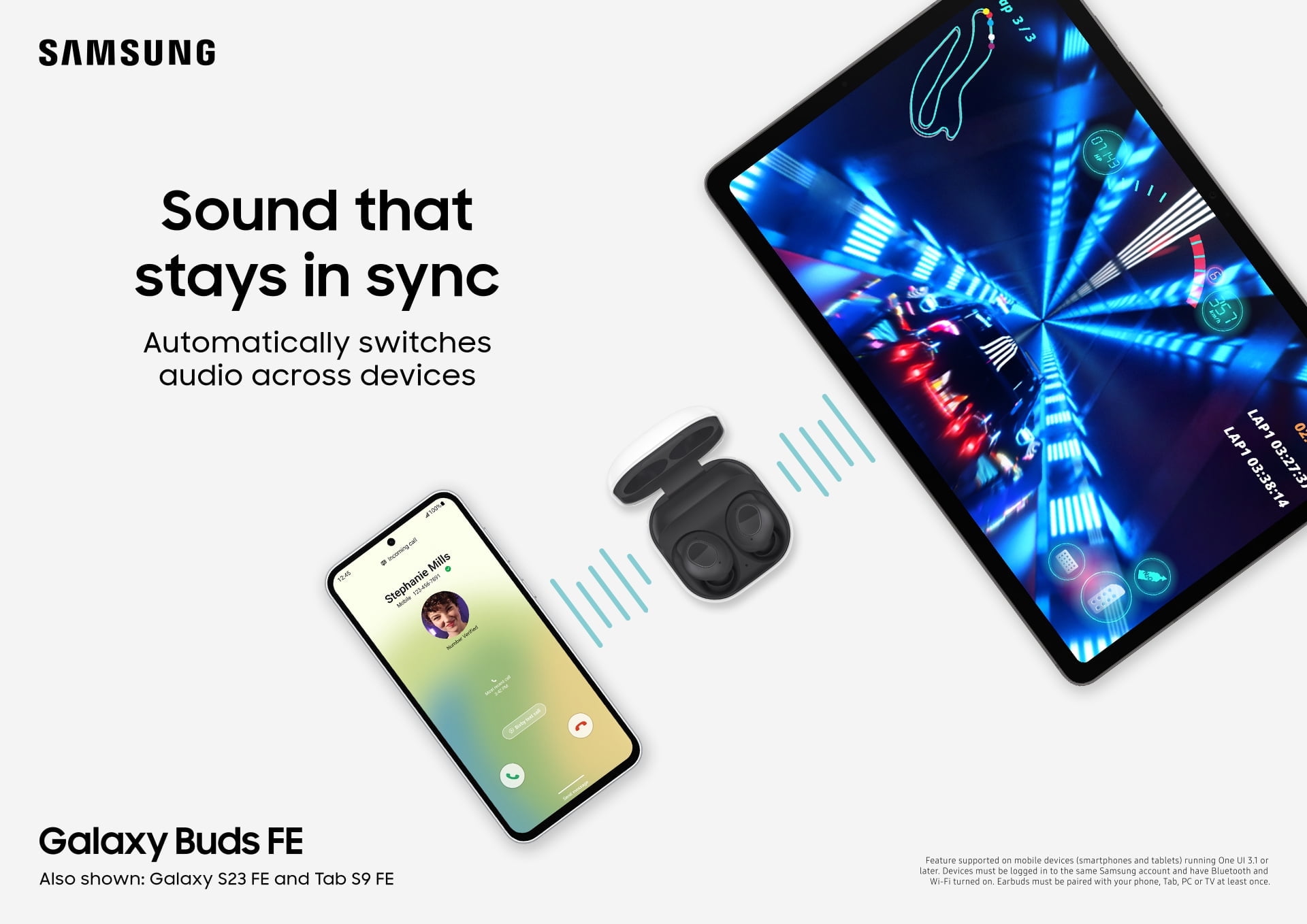 SAMSUNG Audífonos Earbuds GALAXY BUDS FE Gris Samsung