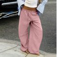 thumbnail image 6 of Dresfit Womens Wide Leg Sweatpants Baggy Drawstring Pants Summer 2026 Soild Vacation Trousers High Waisted Flowy Cooling Pant with Pockets XL, 6 of 7