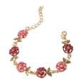 thumbnail image 4 of Abbracc 3xRose Flower Bracelet Shiny Adjustable for Girlfriends Birthday Wedding, 4 of 9