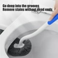 thumbnail image 2 of Toilet Bowl Brush: Deep Cleaning Brush Toilet Cleaner Scrubber Under Rim with Curved Bristle for Bathroom Dead Corner Clean - Modern Rv Toilet Decorative Accessories, 2 of 6