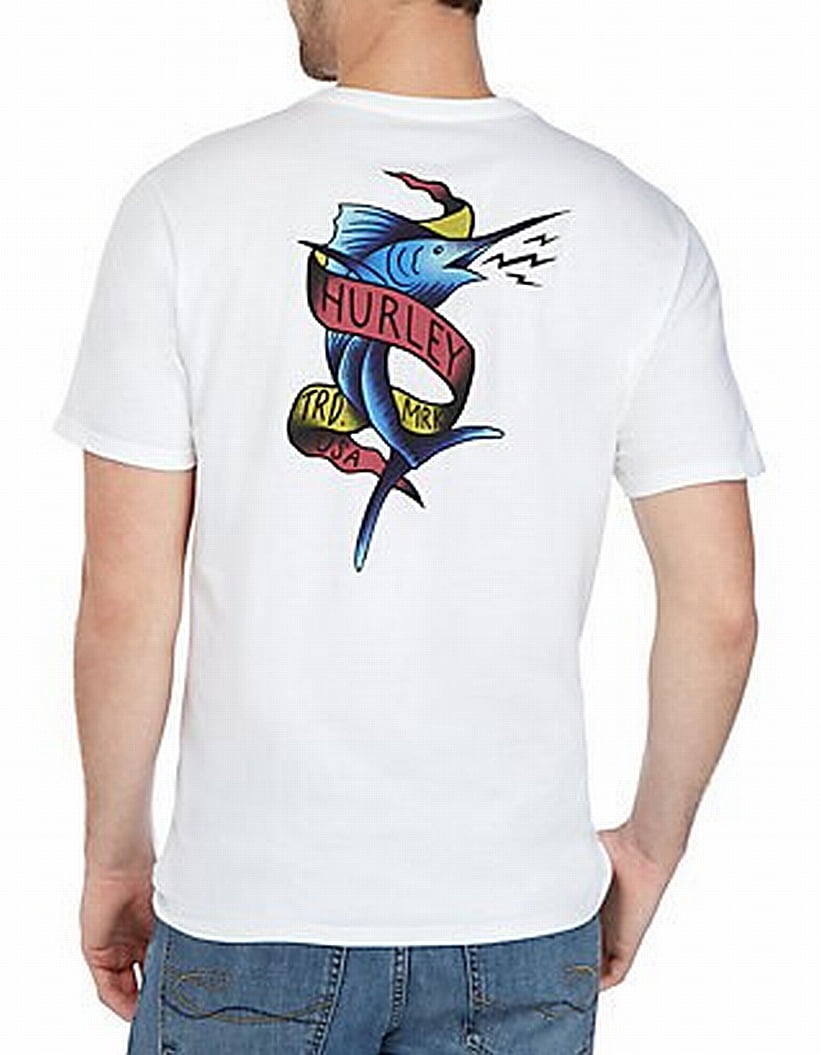 Hurley - Mens T-Shirt Multi Marlin Logo Graphic Print Tee 2XL - Walmart.com - Walmart.com
