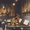 thumbnail image 4 of Adorno de resina con forma de elefante, grano de madera, estilo europeo, mueble de TV para el hogar, decoración artesanal, dorado S, 4 of 5