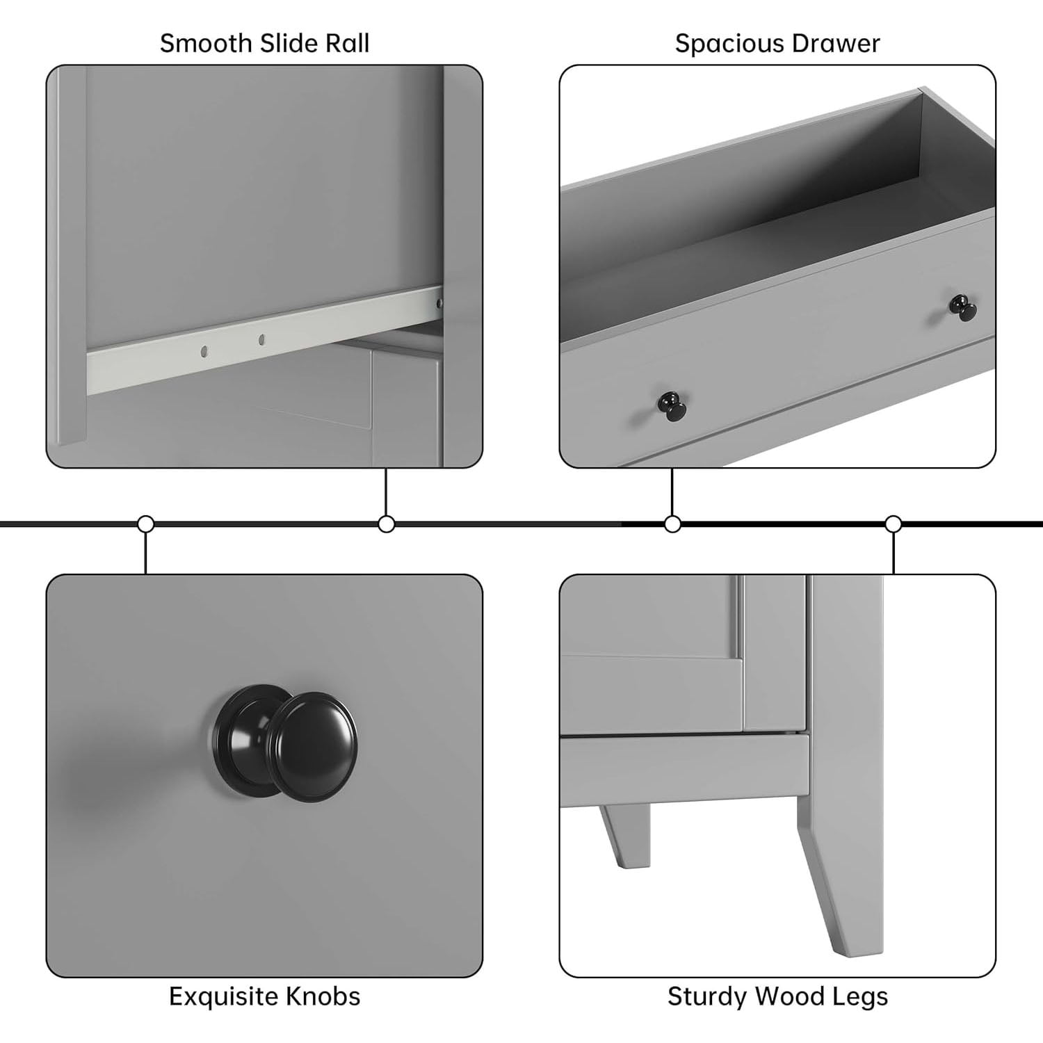 Roromall 5 Drawer Dresser for Bedroom, Tall Dresser with Deep Drawers & Metal Knobs, Modern Wooden Chests of Drawers for Entryway, Hallway