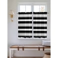 thumbnail image 5 of Black Grey White Stripe Tier Curtains 45 Inches Long, Farmhouse Modern Art Striped Window Treatment Curtain Drapes, Small Curtain Drapes for Bathroom Laundry Room, 27.5"x45", 2 Panels, 5 of 7