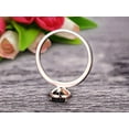 thumbnail image 2 of 1.25 Carat Pear Shape Gemstone Black Diamond Moissanite Engagement Ring Handmade Solid 10k Rose Gold Promise Ring Anniversary Ring Halo, 2 of 5