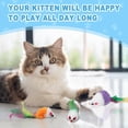 thumbnail image 6 of Ksopiavobs 60Pcs Cat Mouse Toys Assorted Colors Furry Pet Cat Toy Mice Rattle Set Cat Catnip Toys with Feather Tails for Indoor Cats and Kittens, 6 of 7