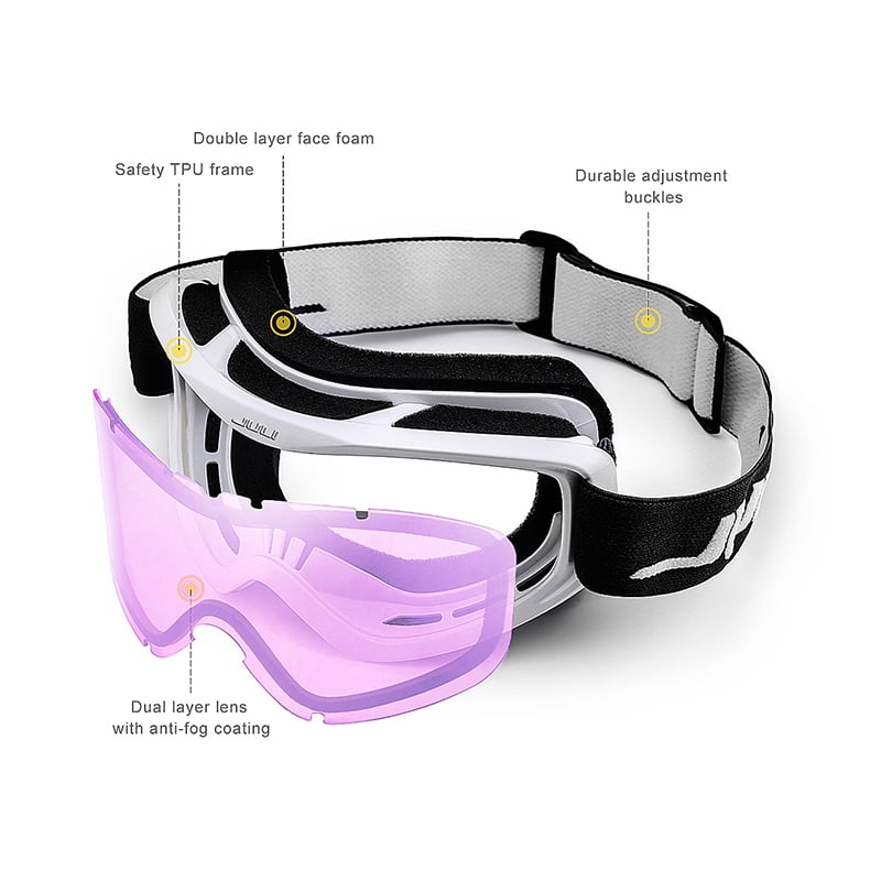 JULI Ski Goggles,Snow Snowboard Goggles for Men Women Snowmobile Skiing Skating BBS