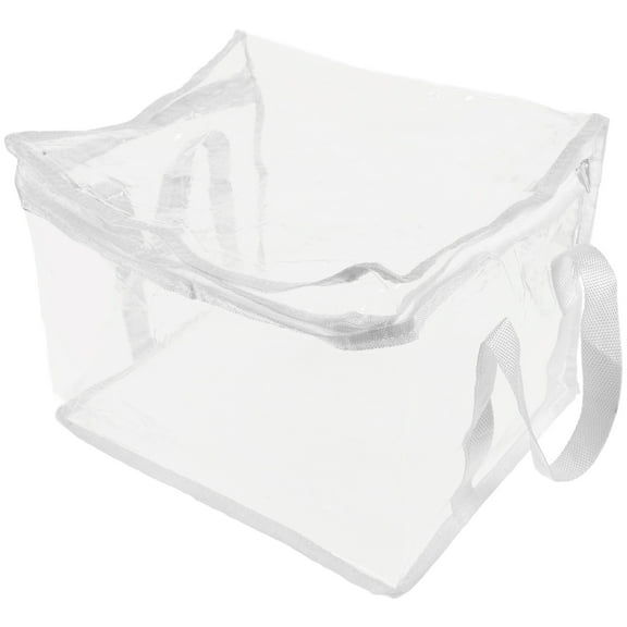 WORGEOUS Clear Toy Storage Bags Toy Storage Pouch Clothes Organizer Bag Closet Organizer With Handles And Zippers For Book Clothing Shoes Toys