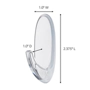 Command Clear Hooks Damage Free Hanging Hardware Hooks, Small, 6 Count, 10 Pack