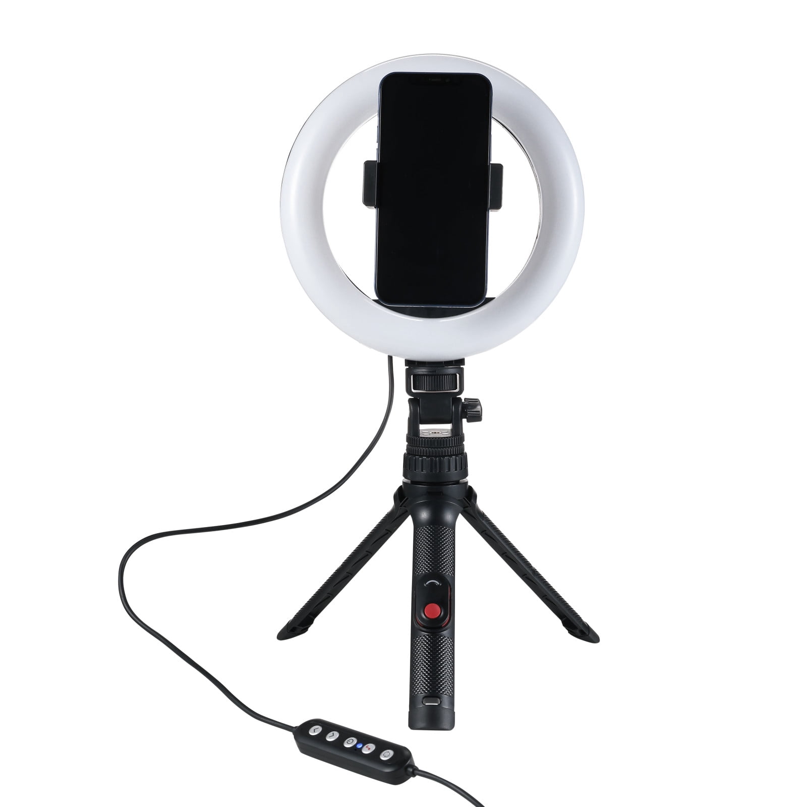 onn LED RGB Ring Light with Tripod Stand, Adjustable Height, Phone Holder & Bluetooth Remote for Selfies, TikTok, YouTube, Zoom, and Makeup