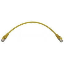 Eaton Tripp Lite Series Cat6a 10G Snagless Shielded Slim STP Ethernet Cable RJ45 M/M PoE Yellow 1 ft. 0.3 m N262S01YW