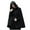Black, variant on Fesfesfes Women Cardigan Women Trench Coat Open Front Cardigan Jacket Coat Shawl Cape Cloak Mantle Plus
