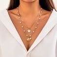 thumbnail image 7 of NICKSUN Shell Necklaces for Women 18k Gold Plated Layered Starfish Conch SeaShell Pearl Pendant Charm Necklace Adjustable Stainless Steel Chain Summer Beach Jewelry, 7 of 7