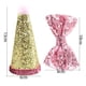 thumbnail image 2 of Conjunto lindo de sombrero de cono y pajarita para fiesta de cumpleaños para mascotas con diadema ajustable y adorno de pompones, 2 of 5