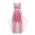 thumbnail image 3 of iEFiEL Girls Allover Sequins Chiffon Birthday Party Dress Sleeveless Skirted Wedding Bridesmaid Dresses Pink 8, 3 of 7