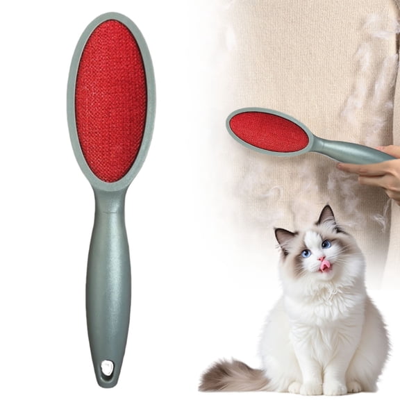 PLJFXXM Magik Brush with Handle, Double-Sided Lint Remover Brush, Pet Hair and Dust Cleaner for Clothing, Bedding, Upholstery - Trusted Fabric Lint Roller, Reusable Lint Brush