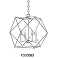 thumbnail image 2 of Progress Lighting, Spatial Collection, 4-Light Pendant, Matte Black Finish, Geometric Frames, Open Candles, 2 of 2