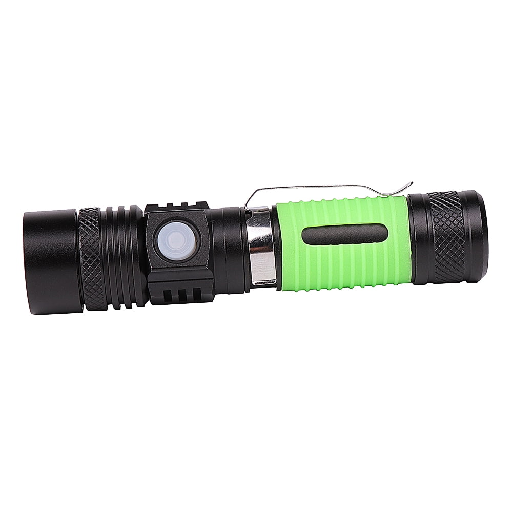 88000LM USB Charging Focus Flashlight Body With Luminous 3 Levels Switch Display 