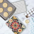 thumbnail image 5 of Yayeee Pot Holders Kitchen Heat Resistant with Pocket 7"x9.8" Cotton Oven Cooking Hot Pads, Colorful Floral Pattern, 5 of 7