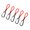red and white, variant on 5lots Heavy Type Tent Rope Install Rope Carabiner Hook Outdoor Gears Tent Accessory For Campers
