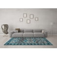 thumbnail image 3 of Ahgly Company Indoor Round Persian Light Blue Traditional Area Rugs, 7' Round, 3 of 4