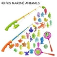 thumbnail image 3 of OUSITAID Jouets de Pêche pour Enfants 40 Pcs Jouets de Bain avec 2 Cannes à Pêche et 2 Filets de Pêche Extérieur Intérieur Carnaval Fête Table d'Eau Jouets de Pêche pour Tout-Petits 3-6 Ans, 3 of 8