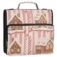 thumbnail image 5 of FORMRS Zipper Binder with Shoulder Strap 2-inch Ring 500 Sheet Capacity File Bag, Pink Candy House, 5 of 5