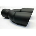 thumbnail image 6 of Exhaust Tip 3.00" Inlet Dual 3.00 X 9.50 Long Round Double Wall Matte Black Stainless Wesdon Exhaust Tip, 6 of 11