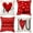 Red, variant on Valentines Day Pillow Covers 16x16 Inch Love Heart Red Pillowcases Valentine''s Day Decorative Throw Pillow Covers Lovely Home Decor for Sofa Couch Set of 4