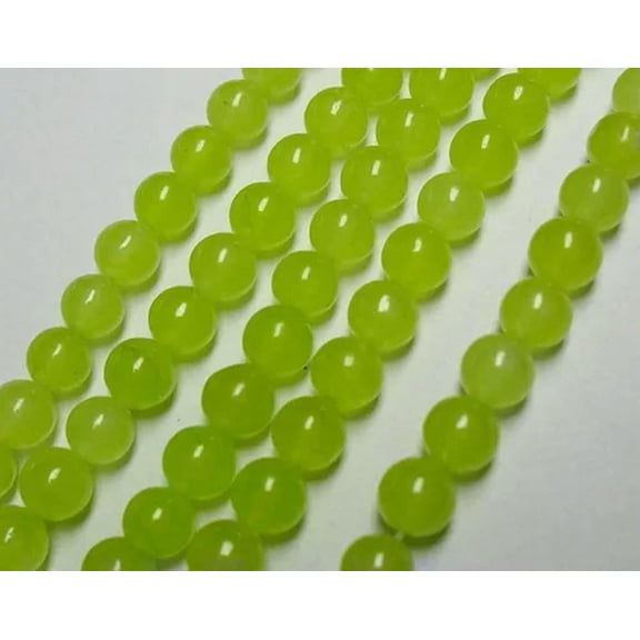 K-KED 6/8/10/12mm Natural Green Peridot Gemstone Round Loose Beads 15"AAA-8 mm