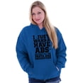 thumbnail image 4 of Want Abs Funny Working Out Cardio Gym Hoodie Sweatshirt Women Men Brisco Brands M, 4 of 6