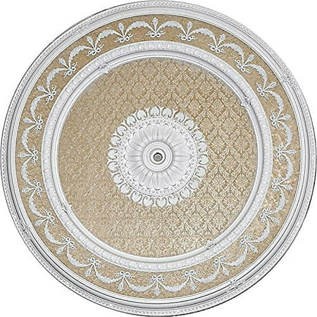 Ceiling Medallion Beige Blanco Wreath Round Shape 63 Inch Diameter