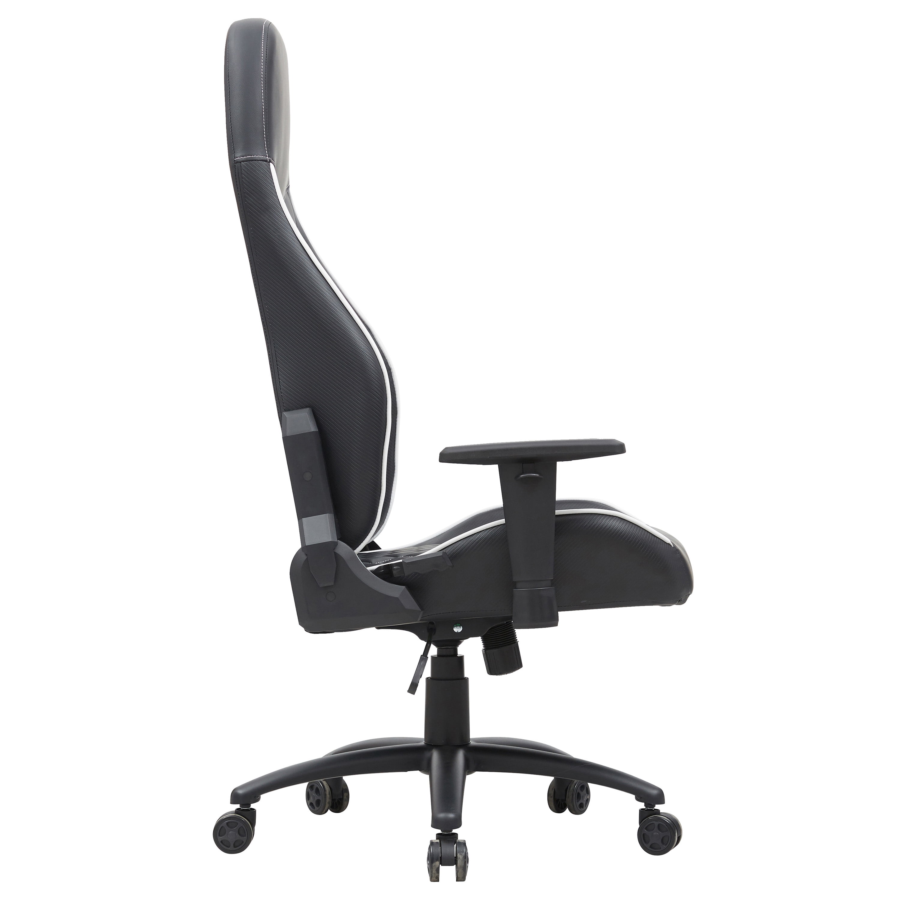 Furniture of America Consi Faux Leather Gaming Chair, Black, White