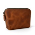 thumbnail image 1 of Bolsa de cosméticos TheAntiq Leather para mujer y hombre color canela, 1 of 9