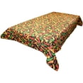 thumbnail image 2 of Cotton Tablecloth Fruits Print Chili Peppers Black, 2 of 2
