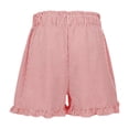 thumbnail image 6 of HOWPAY Womens Shorts Striped High Waisted Elastic Wide Leg Bottoms with Pockets Casual Lightweight Summer Workout Sports Lounge Shorts Red M, 6 of 6