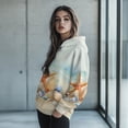 thumbnail image 2 of COEQINE Pullover Sweatshirts Oversized Women's Hoodies Soft Long Sleeves Cozy Y2K Fashion Loose Sweatshirt Lightweight Casual Starfish Printing Fall winter Outfits Clothes, M, 2 of 7