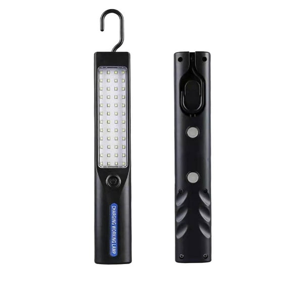 Tunhigl Rechargeable Magnetic Work Light with 360° Rotation - 2000mAh USB Portable Shockproof Emergency Light for Car Repair, Outdoor, and DIY Tasks Black
