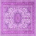 thumbnail image 1 of Ahgly Company Indoor Square Medallion Purple Traditional Area Rugs, 7' Square, 1 of 4
