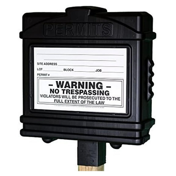 EZ Permit Box Black and Black 22.5 x 22.5 x 7.5