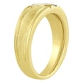 thumbnail image 2 of Brilliance Fine Jewelry Mens Diamond Slant Band .03CTW in Vermeil, 2 of 2