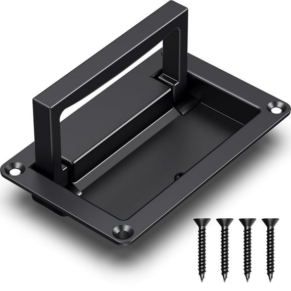 Zinc Alloy Recessed Pull Handles Container Handle Black Flush Lift Recessed Door Handle,Black