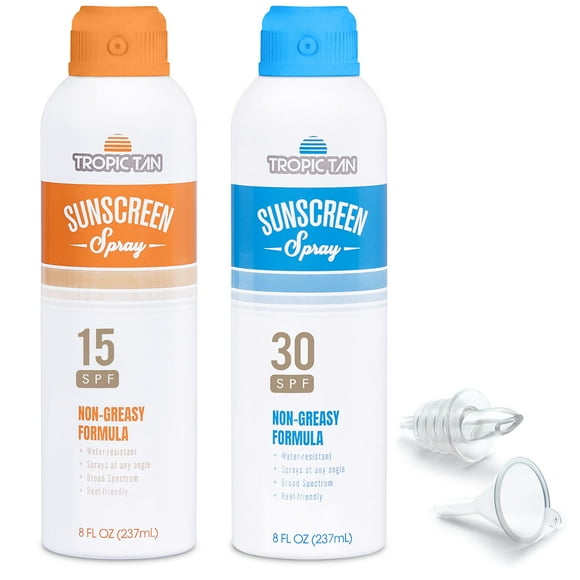 Botella de aerosol de aluminio GoPong para protección solar, 480 ml, paquete de 2