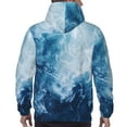 thumbnail image 7 of Fotbe Men's Hoodie with Abstract Ocean Waves Pattern - Kangaroo Pocket Pullover Hooded Sweatshirt, Perfect for Daily Wear, Travel, and Home-Large, 7 of 7